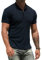 NITAGUT Poloshirt für Herren Workout Leistung Slim Fit Reißverschluss T-Shirts Männer Sport Golf Tennis Oberteile,Marineblau,XL