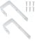 2Pcs Heavy Duty Metal J-Hooks with PVC Coating for Bunk Beds, Loft Beds and Ladders, White