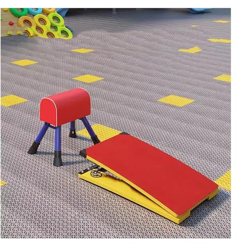 Gymnastik-Sprungbrett Kinder-Gymnastik-Sprungbrett, Sprungausrüstung, robustes, gebogenes Sprungbrett für die Heimschule, Kunst-Sprungbrett mit Aufprallschutzmatten ( Size : Large+2 Springs 50x80x20cm