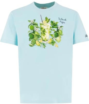 Saint Barth MC2 MC2 T-Shirt Cotone Celeste Mojito - Large