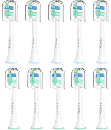 Ersatzköpfe für Philips Sonicare, kompatibel mit elektrischen Zahnbürsten Sonic C1, C2, C3, 4100, G2, G3, W3, für DiamondClean 9500, ExpertClean 7500, FlexCare, HealthyWhite, Protective Clean 5100,
