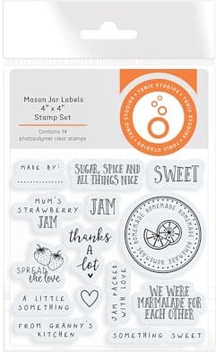 Tonic Studios Stamps - Mason Jar Labels Stamp Set - 3379E