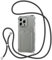 VIPERFLY Crossbody Phone Case, Grey Clear shockproof Wallet Card Holder Case with Strap Cord for IPhone 15 case with Neck Cord Adjustable Lanyard Strap gift (iPhone 15)