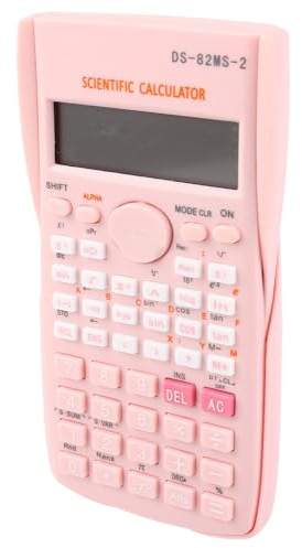 GOWENIC Multifunktionaler Wissenschaftlicher Taschenrechner mit 240 Funktionen für Studenten, Zuverlässiger 12-stelliger Anzeige und Robustem, Verschiebbarem Hardcover (PINK)