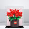 Boîte de rangement transparente en acrylique compatible avec Lego 40460 - Boîte cadeau rose - Modèle de bloc de construction - Boîte de rangement pour poussière (boîte uniquement)