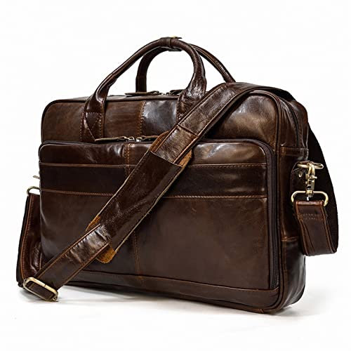 HJUGHPN Sac de maquillage de voyage pour ordinateur portable pour homme Grand sac à main en cuir pour homme Sac à cosmétiques d'ordinateur