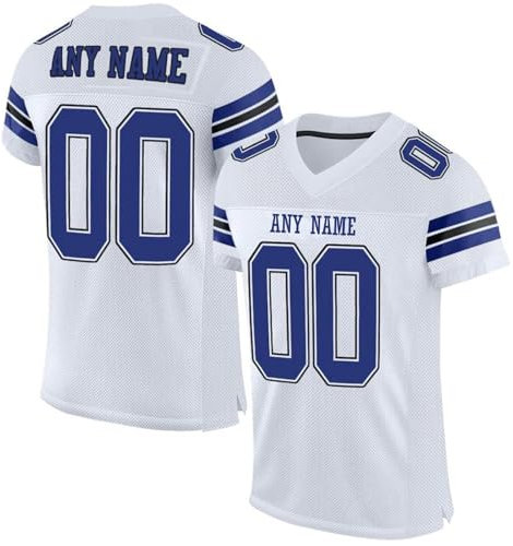 American Football Custom Jersey for Men Women Youth Personalised Name Number Team Name Logo Jerseys Customise Sports T-Shirts Quick Dry Rugby Uniform Moisture Wicking Active Tops 24
