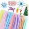 400 Stück Pfeifenputzer Bunt zum Basteln 7 Farben Macaron Pfeifenreiniger Chenilledraht 30CM Macaron Farbe Pfeifenreiniger Bunt zum Basteln mit 100 Kulleraugen Pfeifenputzer für DIY Kinder Dekorieren