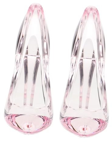 Abaodam 2pcs Ornaments Home Decoration Nail Decoration High Heel Shoes Desk Top Decor Princess Heels Bathroom Decorations Whote Heels High Heel Ornament Pink Acrylic