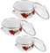 Ciieeo 3 Piezas Tazón De Esmalte Olla Antiadherente Con Tapa Ollas Pequeñas Para Cocinar Cucharón Recipiente Olla Para Cocinar Batería De Cocina Olla Doble Asa Envase Cazuela De Sopa Pava
