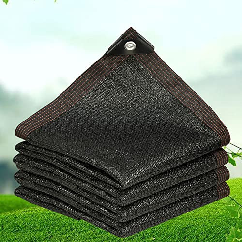 Telo parasole nero al 90% con occhielli, resistente ai raggi UV, per serra, giardino, pergola, patio, 1 x 2 m