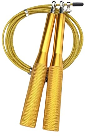 Skipping Rope Jump Rope Speed Jump Rope Fitness Skipping Ropes Exercise Adjustable Workout Training Men Women Gym Equipment Skipping Ropes For Adults(Gold)
