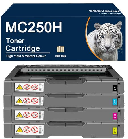 Kompatible Tonerkartusche M C250 P C300 P C301 C250H C300W für Ricoh M C250FW, M C250FWB, M C251FW, P C300W, P C301W Drucker (4PK-BK: 6900 Seiten CMY: 63000 Seiten Seiten)