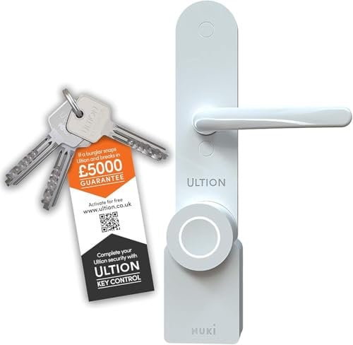Ultion Nuki Smart Lock GO | New for 2025 | for PVC & Composite Doors Over 55m | 3-Star Plus Security | Alexa/Google/Apple Compatible Using Matter | Auto Lock/Unlock & Flexible Access | White
