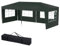 HENGMEI Gartenlauben 3x6m Gartenpavillon Pavillon Partyzelt Metall Faltpavillon Wasserdicht Stabil Gartenzelt Pergola für Party, Marktstand, Garten Outdoor Camping, Grün(mit Seitenteile)