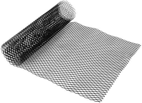 Malla Protectora Radiador Coche,Rejilla de Aluminio Universal 4×8mm | Parrilla De Coche,Protección Parachoques y Ventilación, Fácil de Cortar para Tuning y Personalización (100x33cm)