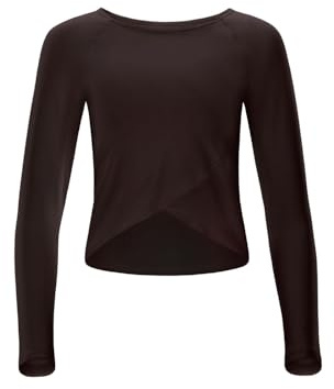 WINSHAPE Damen Functional Light and Soft Cropped Long Sleeve Top Aet131ls mit Overlap-Applikation Yoga-Shirt (1er Pack)
