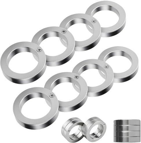 2 Stück Faltbarer Fingerring 4-Finger-Trigger-Ring Stressabbau-Spielzeug für Erwachsene Folding Fidget Ring Stressabbau Angstbewältigung Doppelfunktion Als Notfall-Glasschläger