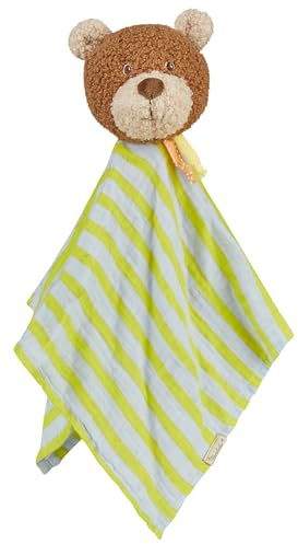 Sterntaler Schmusetuch L Bär Bob, Musselin, 32x13x8 cm | trendige Streifen, gefüllt mit weicher Polyesterwatte