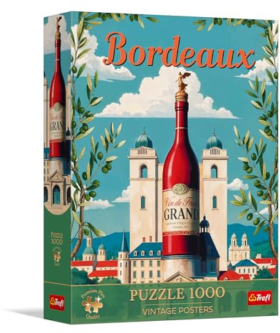 Trefl - Puzzle 1000 Teile, Vintage Poster: Bordeaux, Frankreich,