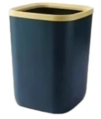 Générique Poubelle en plastique cuisine bureau petit couvercle matériau Premium usage domestique conteneur de stockage poubelle(Deep blue 12L)
