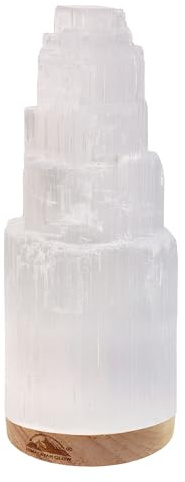 Himalayan Glow 20,1 cm Cristallo Ionico Sale Naturale Picket Fence Lampada