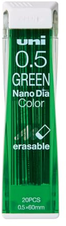 Uni Mechanical Pencil Lead Nanodia Color Green 0.5mm 20Leads