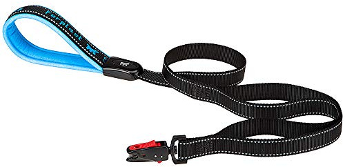 Ferplast SPORTDOG G Dog Lead - MATIC Automatic Closure Technology - Reflective & Anti-Abrasion - Second Handle - Soft Padding - Italian Design - 120 x 2.5 cm, Blue