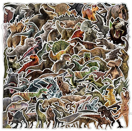Dinosaurier Aufkleber 100Pcs Coole ustige ästhetische Aufkleber für Wasserflaschen Laptop Sammelalben, Gitarren, Gepäck, Fahrrad, Telefon, Skateboards|Teenager, Mädchen, Kinder Aufkleber