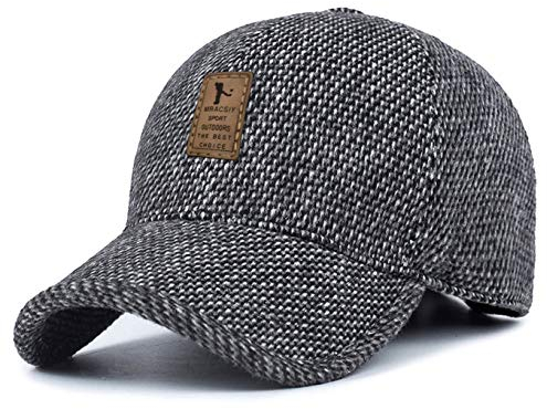 MRACSIY Unisex Winterkappen Baseball Kappe 56-60cm (Grau 02)