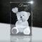 3D cristallo | amore | motif: orsacchiotto rose | 80x50x50mm | regalo di amore