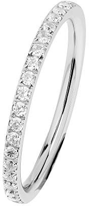 Ernstes Design Evia RIng R453WH Edelstahl Zirkonia Vorsteckring