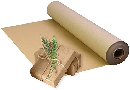 Triplast Brown ECO Kraft Paper (600mm x 50m) - Eco-Conscious & Recyclable - Multipurpose Wrapping Paper Roll with a Premium & Rustic Finish - Ideal for Gift Wrapping, Parcel Packing, Arts & Craft