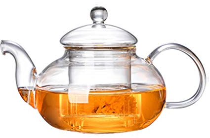 Tetera gruesa resistente al calor con taza de vidrio borosilicato con filtro completo Set de regalo (gruesa 800 ml)