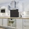Black - Colour Block Glass Splashback (900w x 800h)