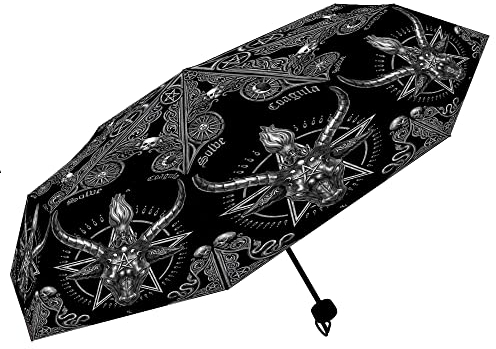 Nemesis Now Baphomet Regenschirm, Schwarz, 55 cm
