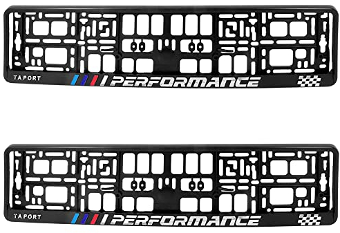 PAIR (2PCS) TAPORT PERFORMANCE Car Registration License Number Plate Surround Holder Frame Surround