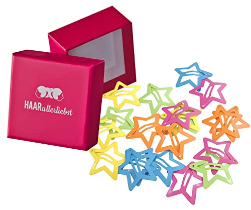 HAARallerliebst®, 20 fermagli per capelli per bambine e bambine, piccole e colorate (3 cm)