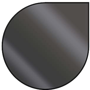 LANZZAS Bodenplatte Tropfen - 1100 x 1100 mm - Farbe: gussgrau | Funkenschutzplatte aus Metall
