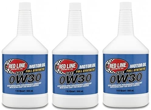 Red Line 0W30 A5 B5 Hochleistungsmotorenöl auf Esterbasis mit extra ZDDP, 3 US Quart (2,84 l)