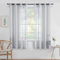 MIULEE Sheer Voile Vorhang Weihnachtsdeko mit Ösen Transparente Optik Gardine Ösenvorhang Ösenschal Transparent Durchsichtig für Schlafzimmer Wohnzimmer 140x137 cm (B x H) 2er Set Grau