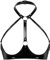 iEFiEL Women's Harness Crisscross Quarter Cup Bra Strappy Hollow Out Bralette Crop Top Black A XXL