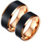 Whoiy Eheringe 8mm, Promise Ring Couple Wolframcarbid 2 Stück Roségold Gebürsteter Ring mit Abgeschrägten Kanten für Valentinstag Jahrestag