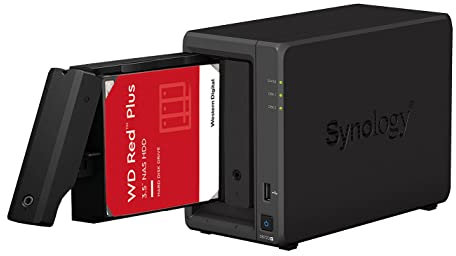 Synology DS723+ 2GB NAS 6TB (2X 3TB) WD Red+, assemblato e testato con SE DSM installato
