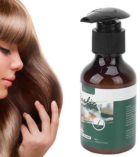 ANKROYU 100ml Knoblauch Haarshampoo, Shampoo mit Bio-Öl, Pflanzenextrakt Shampoo für Männer und Frauen, Schuppen Entfernen, Juckreiz Relief