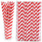 Bandes rouges et blanches 26 x 0,6 cm - Paille à boire - 100 pièces - Pour boire et l'artisanat