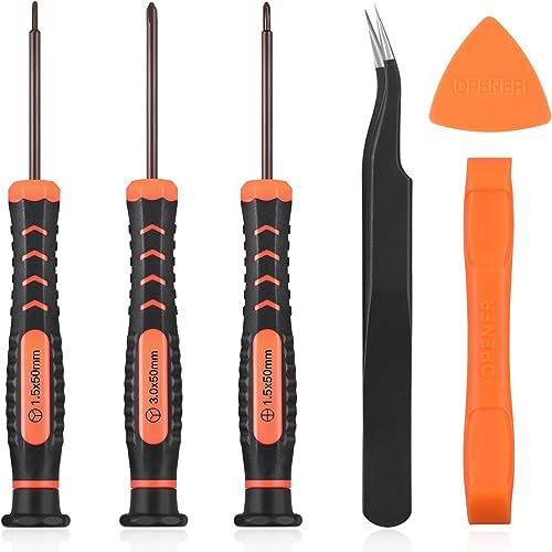 SSRDFU 6 PCS Cacciaviti Kit - Smontaggio Set con Triwing Y00,Y1,Phillips PH000, Pinzette, Piede di Porco, Leva Triangolare