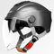 Fahrradhelm Jethelm Rollerhelm, Unisex ECE/DOT-Zertifizierter Mopedhelm, Chopper Retro Vespa Vintage Pilot Fahrradvisierhelm E,54cm-61cm
