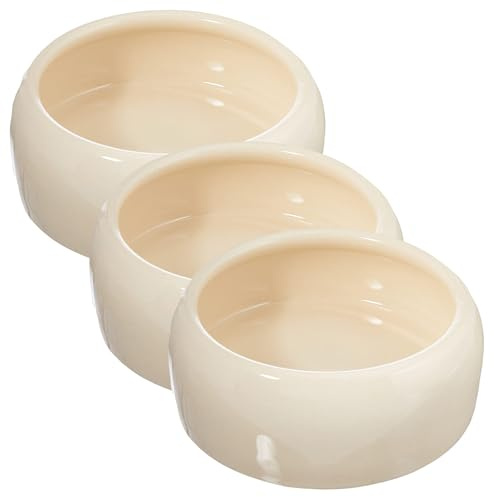 Nobby Keramik Futtertrog für Hunde und Katzen, 500 ml, Creme (Packung mit 3)