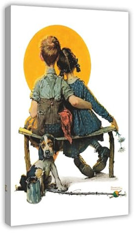 Norman Rockwell Poster 9 Leinwand Poster Wandkunst Dekor Druck Bild Gemälde für Wohnzimmer Schlafzimmer Dekoration Rahmenstil 20 x 30 cm